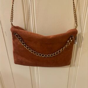 Elegant Brown Chain Shoulder Bag